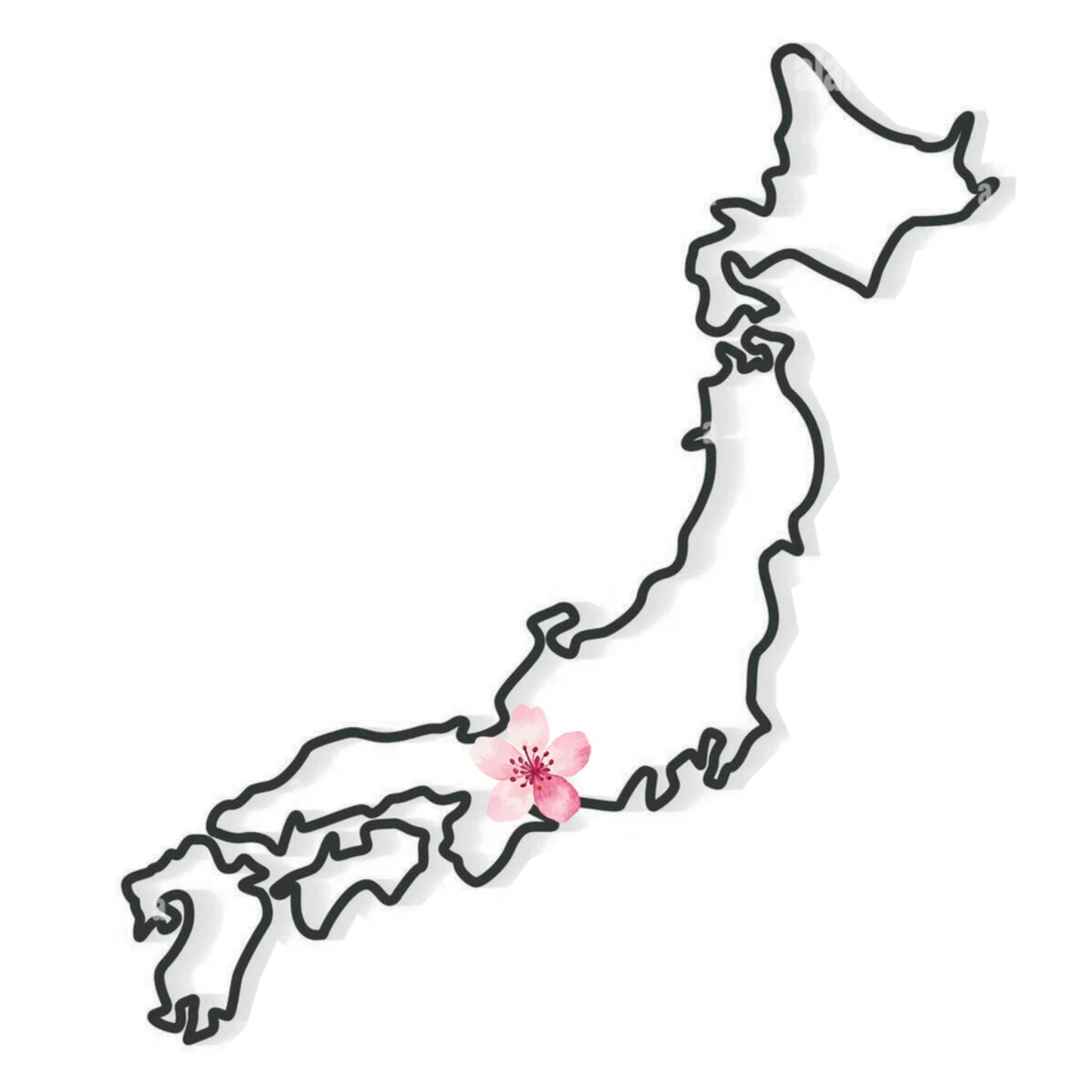 Nagoya, Japan Map Sticker