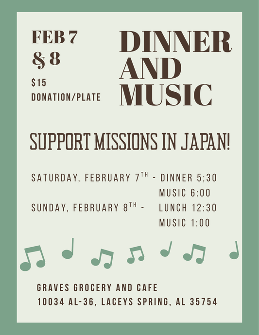 Dinner and Music Ticket February 8th